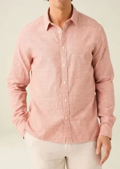 Chemise en coton bio | rayé "striped shirt - red stripe"