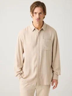 Chemise en ecovero et lin bio | beige 