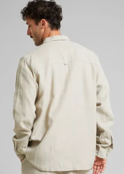 Chemise en lin | beige "shirt rute linen ecru"