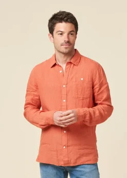 Chemise en lin biologique | rouge 