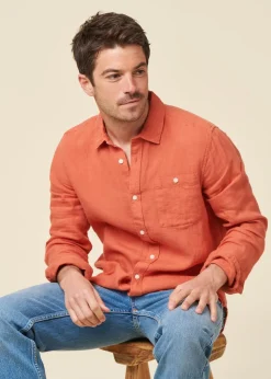 Chemise en lin biologique | rouge 