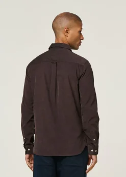 Chemise en velours côtelé | marron "corduroy shirt - chocolate torte"