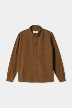 Chemise flanelle en coton biologique | marron 