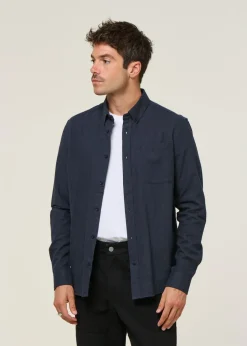 Chemise flanelle en coton bio | marine 