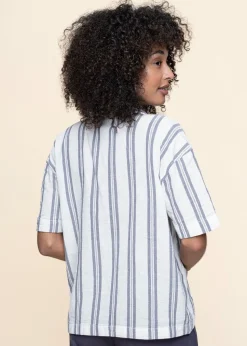 Chemise manches courtes en coton bio | rayé 