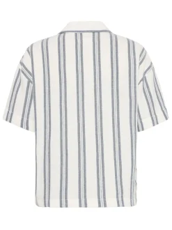 Chemise manches courtes en coton bio | rayé 