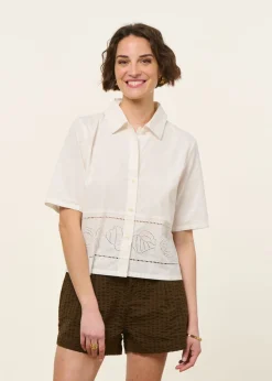 Chemise manches courtes en coton bio | blanc "white vainica ane blouse"