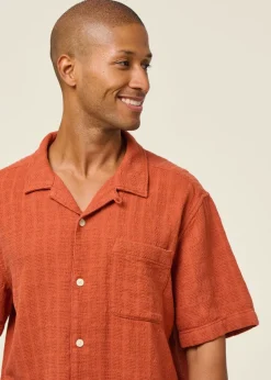 Chemise manches courtes en coton bio | rouille 