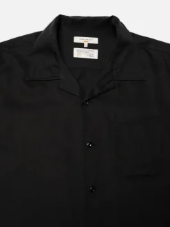 Chemise manches courtes en tencel | noir 
