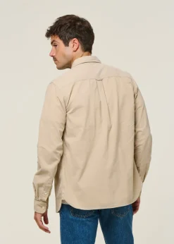 Chemise velours côtelé en coton bio | beige 