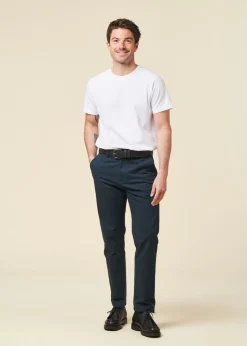 Chino droit en coton bio | marine "chuck regular chino twill pants total eclipse"