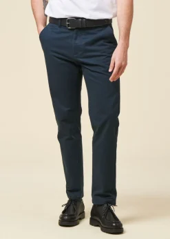 Chino droit en coton bio | marine "chuck regular chino twill pants total eclipse"