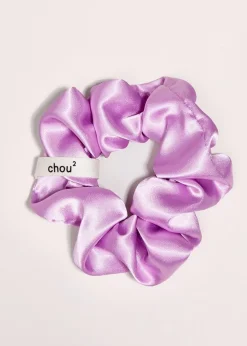 Chouchou en matière upcyclée | satin vieux rose