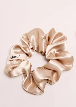 Chouchou upcyclé | beige "chouchou en satin champagne"