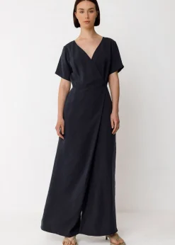 Combinaison fluide en tencel | noir "mono adela - black"