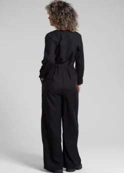 Combinaison longue en tencel | noir 