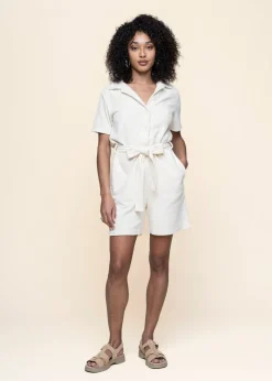 Combi-short éponge en coton bio | écru 