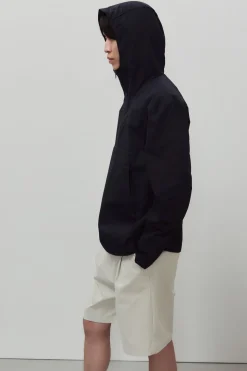 Coupe-vent en matière recyclée | bleu "technical hoodie water repellent - dark navy"