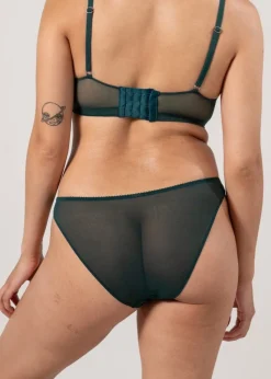 Culotte en matières recyclées | vert "mesh bikini briefs - pine"