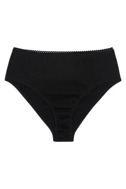 Culotte taille haute coton bio | pirate black