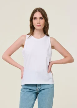 Débardeur en coton bio | blanc