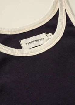 Débardeur en coton bio | marine "navy pannacota contrast harriet top"