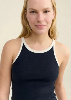 Débardeur en coton bio | marine 