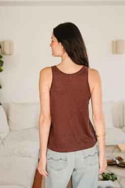 Débardeur en lin upcyclé | chocolat