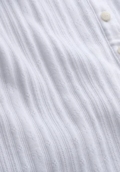 Débardeur pointelle en coton bio | blanc "pointelle top - white"