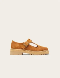 Derbies en cuir certifié | camel 