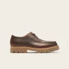Derbies en cuir certifié | marron "gontran - pull-up grainé marron"