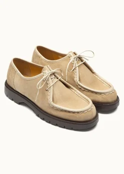 Derbies made in france en cuir suède certifié | beige