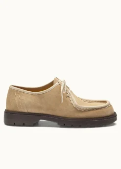 Derbies made in france en cuir suède certifié | beige