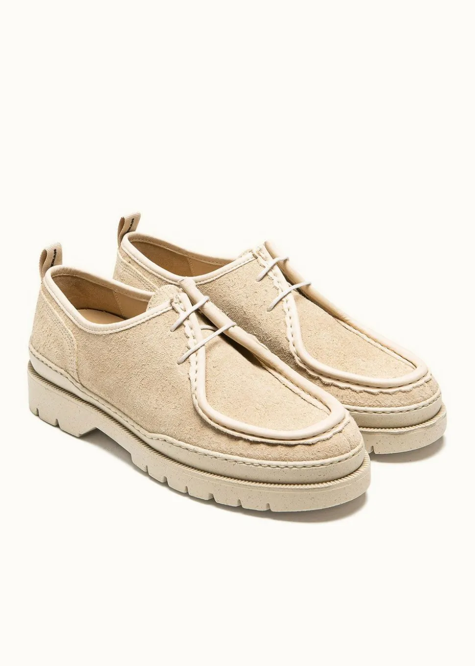 Derbies made in france en cuir velours certifié | beige "major vp oak 2"