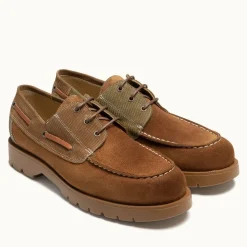 Derbies made in france en cuir de velours certifié | marron