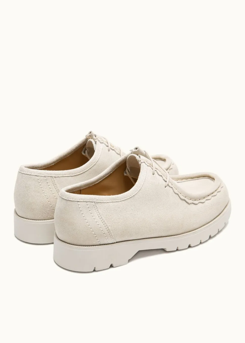 Derbies made in france en cuir certifié | écru "padror frost"