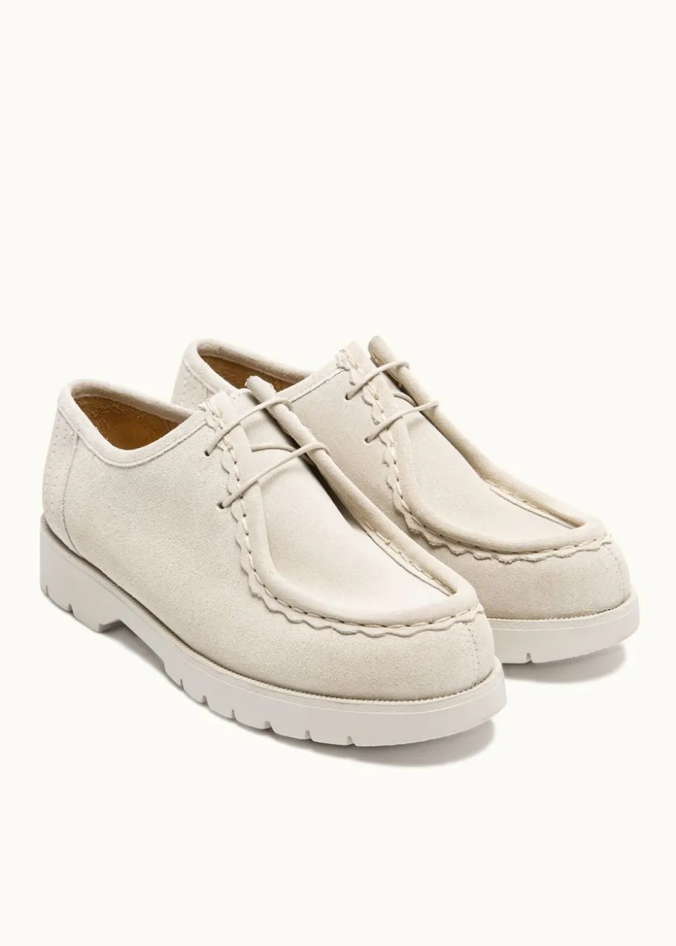 Derbies made in france en cuir certifié | écru "padror frost"