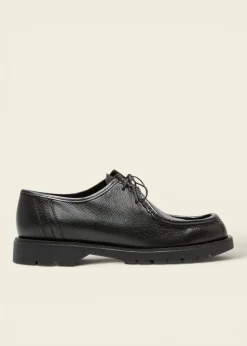Derbies made in france en cuir grainé tannage végétal | noir