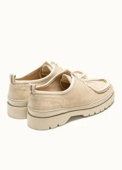 Derbies made in france en cuir velours certifié | beige