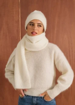 Echarpe en mohair certifié | écru "éléanore"