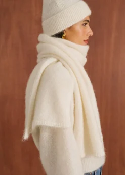 Echarpe en mohair certifié | écru 