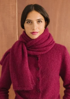 Echarpe en mohair certifié | framboise 