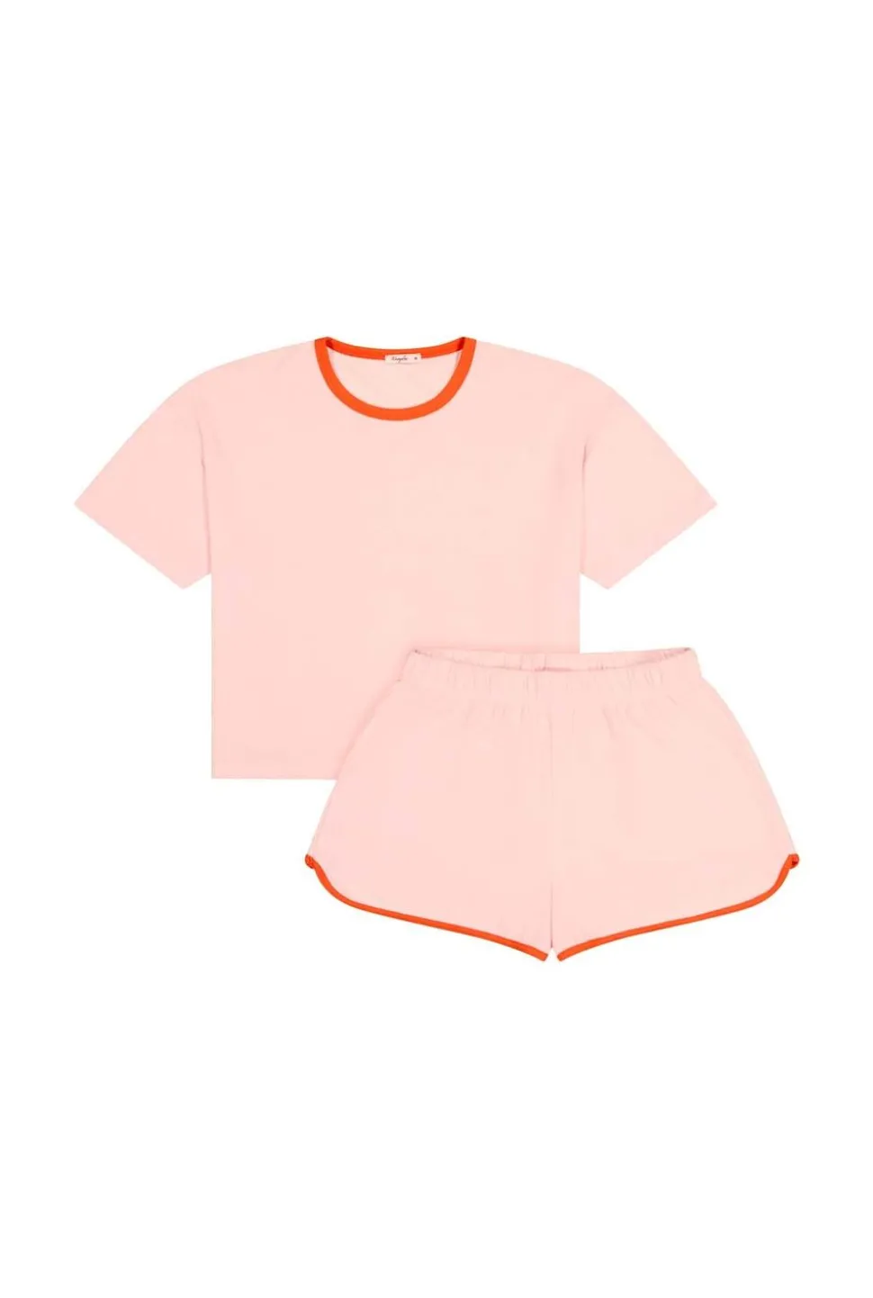 Ensemble éponge en coton bio | rose et rouge