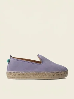 Espadrilles lilas en cuir certifié - sabina velours lavender