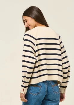Gilet en coton bio | rayé 
