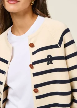 Gilet en coton bio | rayé 