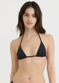 Haut de maillot de bain en nylon recyclé | noir "swim triangle bikini top - black"