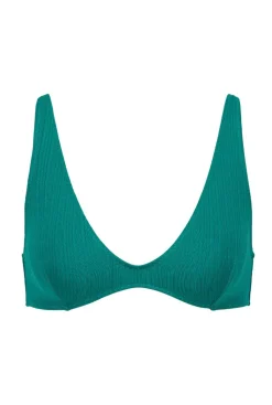 Haut de maillot triangle en matière recyclée | vert 