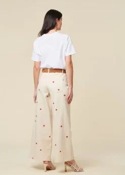 Jean ample en coton bio | écru "sol chain hedda pants"