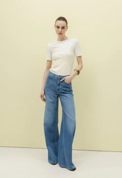 Jean ample léger en coton bio et viscose recyclée | bleu 